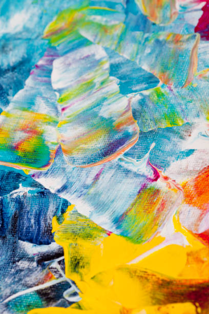 istock Blue and yellow shades colored wall texture. 1366466655
