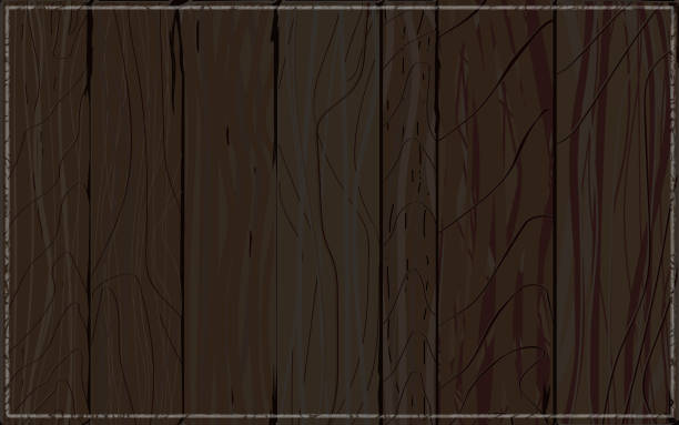 나무 널빤지 평평한 텍스처, 현실적인 갈색 나무 보드. 벡터 - table nature brown backgrounds stock illustrations
