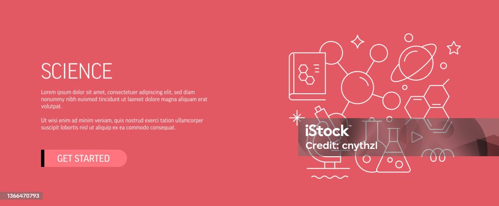 Free Science Header Science Related Web Banner Line Style Modern Design Vector Illustration ...