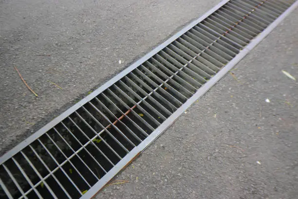 Photo of Drainage system in a parking lot