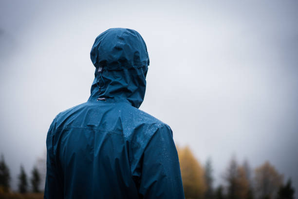 istock Portrait of trail runner in raincoat 1366472122