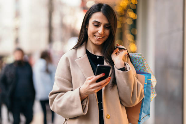 istock Young  woman on shopping 1366473883