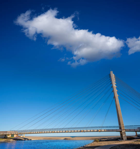 istock Fuengirola cable Armada bridge over Fuengirola river  in Costa d 1366475490