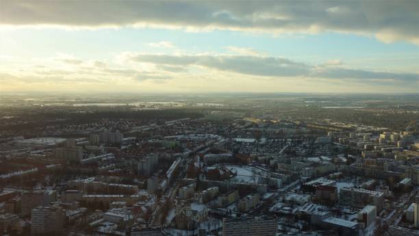 istock View from a great height of the city. 1366477311