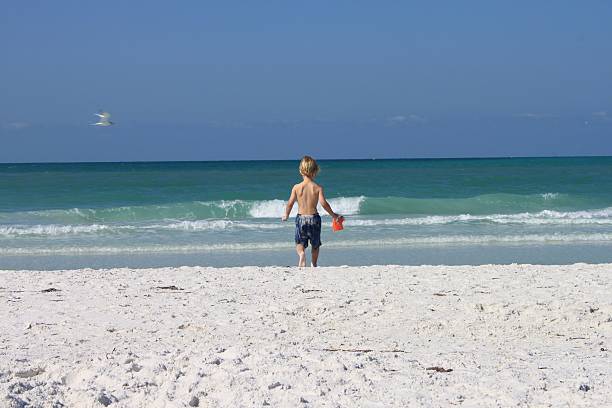 istock Little boy at the beach! 136648203