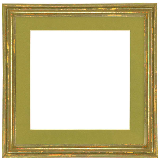 square modern wooden frame stock photo