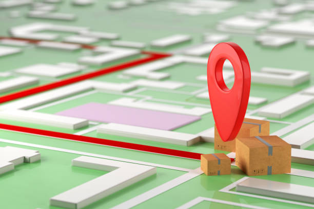 istock Delivery point. The concept of postal delivery services. 3d render 1366483395
