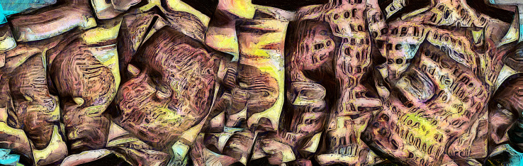 Máscaras abstractas con texto photo