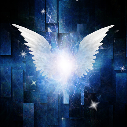Angel Winged Abstract. 3D rendering