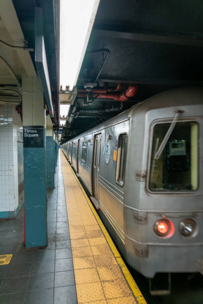 istock New York Metro Train at Time Square Station 1366499047