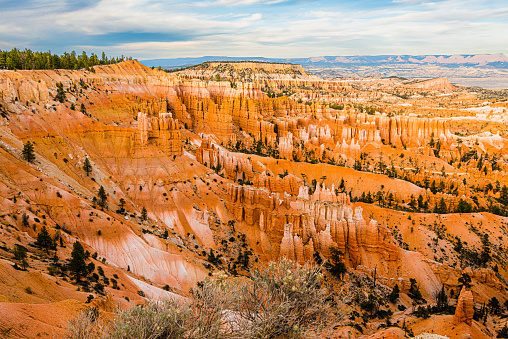 A view of the hoodoos from Inspiration Point in Bryce Canyon National Park, Utah.