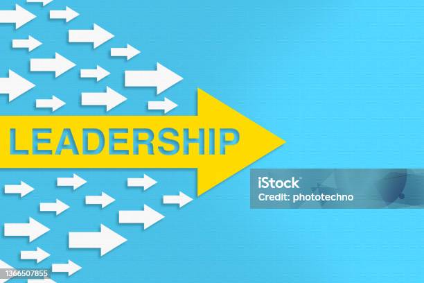 Leadership Concepts With Arrows On Blue Background Stock Photo - Download Image Now - Strategy, Order, Business Strategy