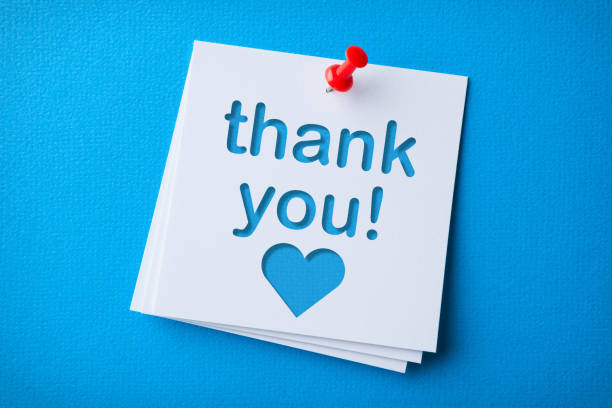 istock White Sticky Note With Thank You And Red Push Pin On Blue Background 1366508238