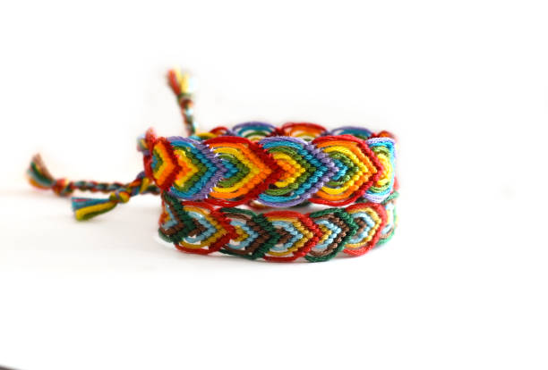 istock DIY woven friendship bracelet  on white background 1366509110