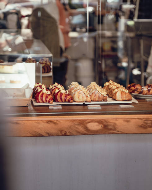 istock Cafe counter top full of pastries 1366510145
