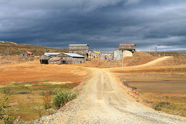 old mining industri in norway this picture is coming from røros in norway. roros mining city stock pictures, royalty-free photos & images