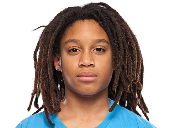 close up portrait of a young rasta boy portrait of a young african guy isolated on white teenager boy haircuts stock pictures, royalty-free photos & images