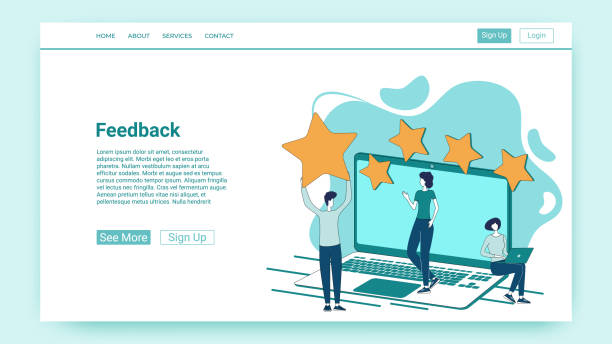 illustrazioni stock, clip art, cartoni animati e icone di tendenza di i feedback - teamwork concepts article communication