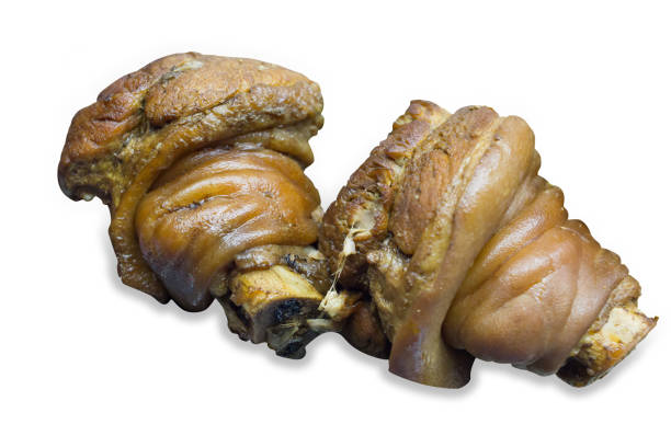 A highly detailed food model of Eisbein, featuring the characteristic ham hock with accompanying side dishes. This realistic replica is used for restaurant displays and menus.