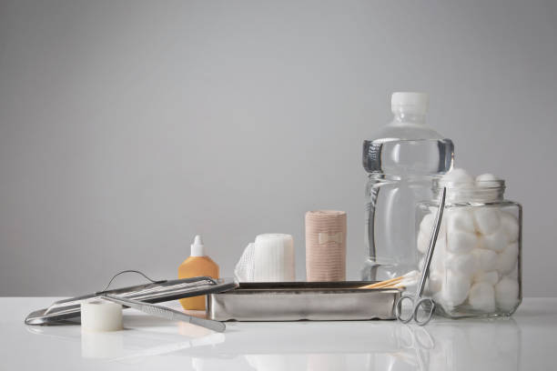 istock Bandage and first aid kit on white background. 1366528950