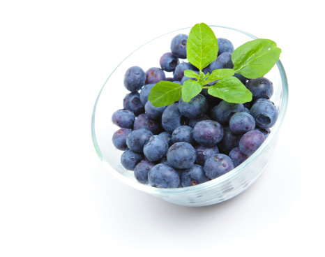 Blueberry in glass bowl