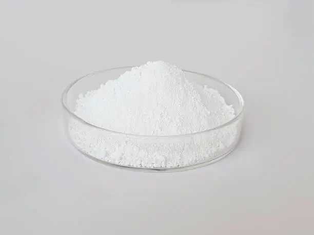 Titanium Dioxide TiO2 White Pigment Powder on white