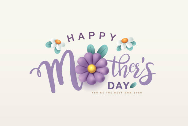 Happy Mother's Day Happy Mother's Day greeting card with flower illustration. mothers day stock illustrations