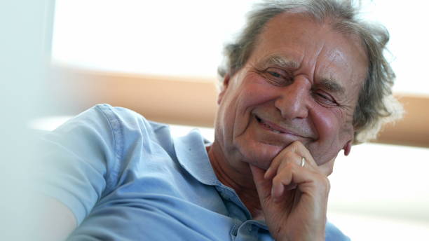 istock Portrait senior older man person in 70s 1366538314