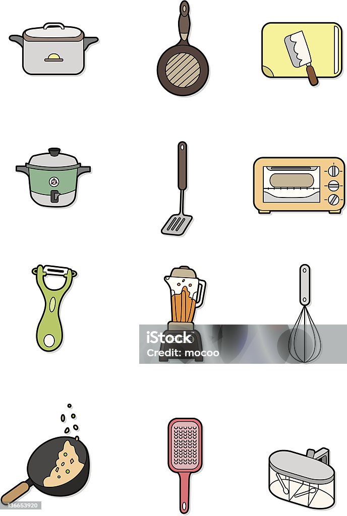 kitchen tools - Lizenzfrei Garkochen Vektorgrafik