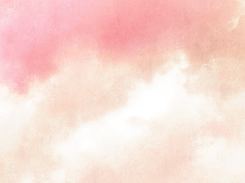 Subtle watercolor background - romantic abstract sky with pastel pink beige color gradient