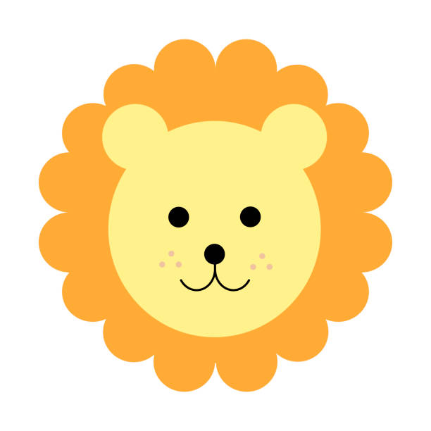 istock Illustration of a cute lion on a white background. 1366548669