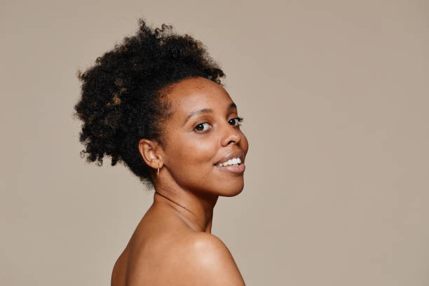 istock Black Woman Smiling Minimal 1366553697