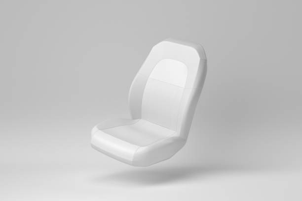 istock Car seat isolated on white background. minimal concept. monochrome. 3D render. 1366558667