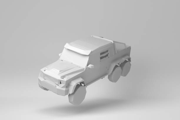 istock Car Isolated on white background. polygon minimal concept. monochrome. 3D render. 1366558703
