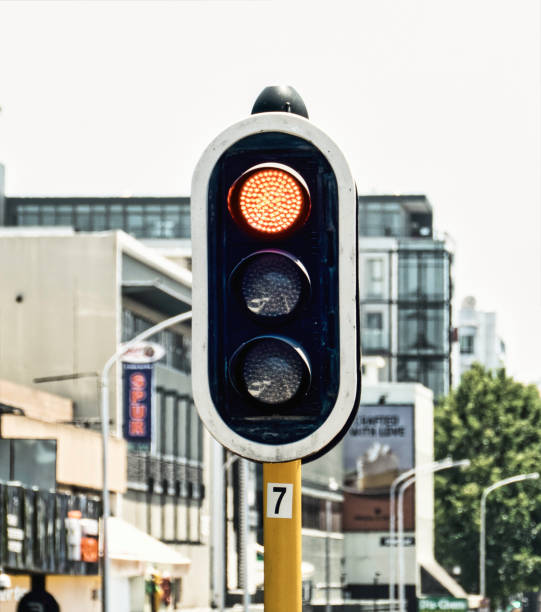 istock Red traffic light in the city 1366560062