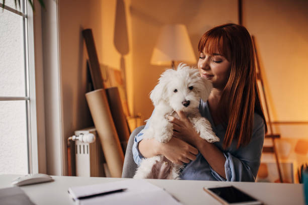 istock Woman loves her dog 1366562223