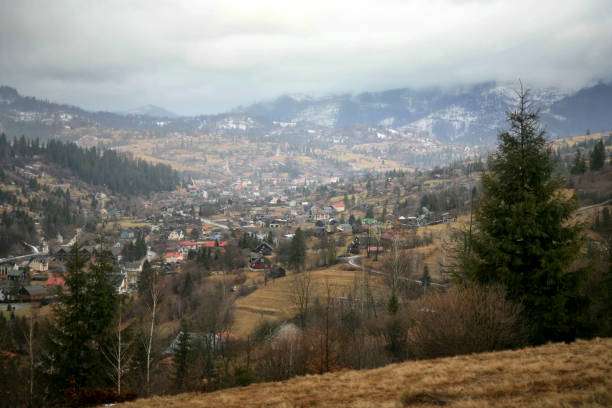 istock Winter Carpathian landscape in the mountains 1366562658