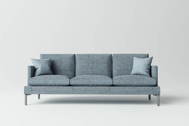 sofa isolated on white background - bank stockfoto's en -beelden