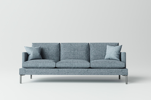 sofa isolated on white background 3d illustration