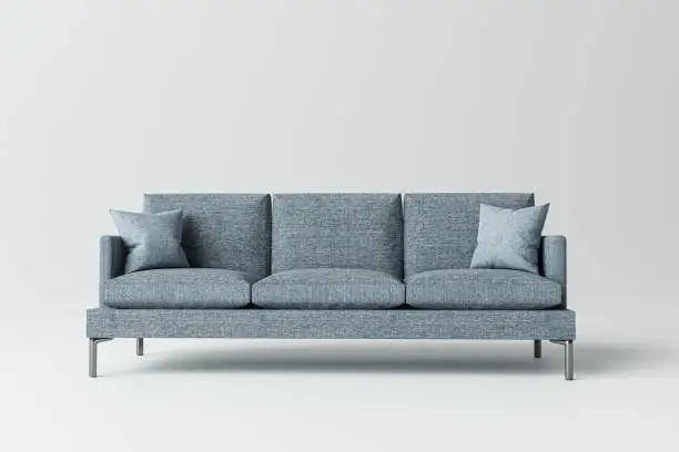 Photo of sofa isolated on white background