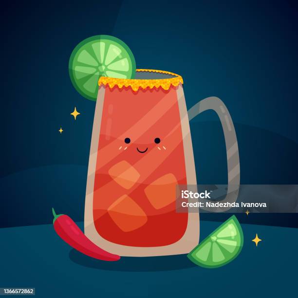 Micadas Drawing Hand Drawn Fresh Michelada Illustration Vector Illustration Stock ...