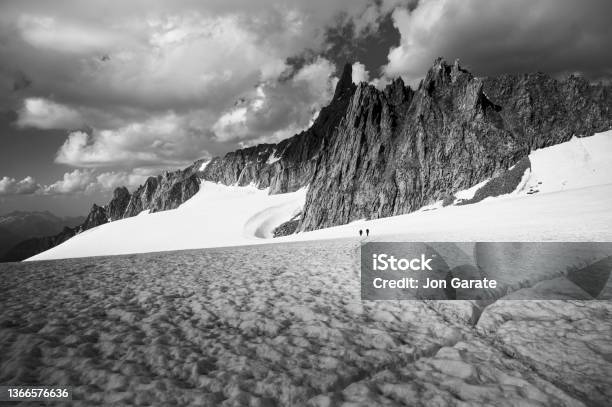 Dent Du Geant Stock Photo - Download Image Now - African Ethnicity, Black And White, European Alps