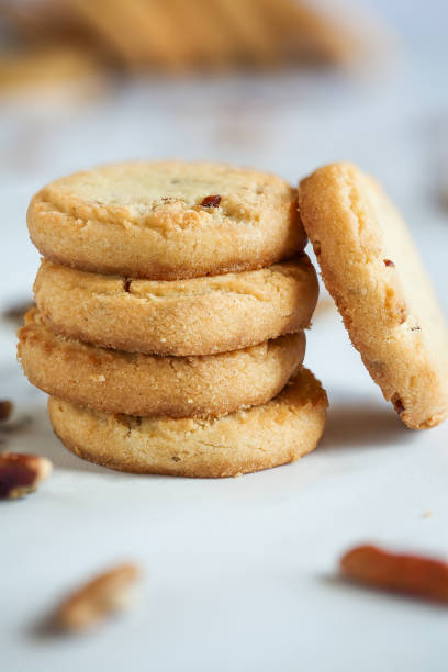 istock Stack of Tasty Pecan Sandies Cookies 1366576941