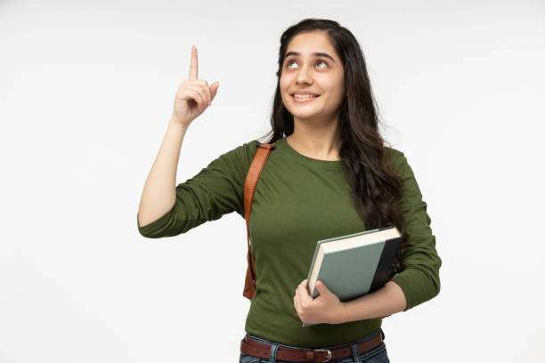 istock university student in white background, stock photo 1366580644