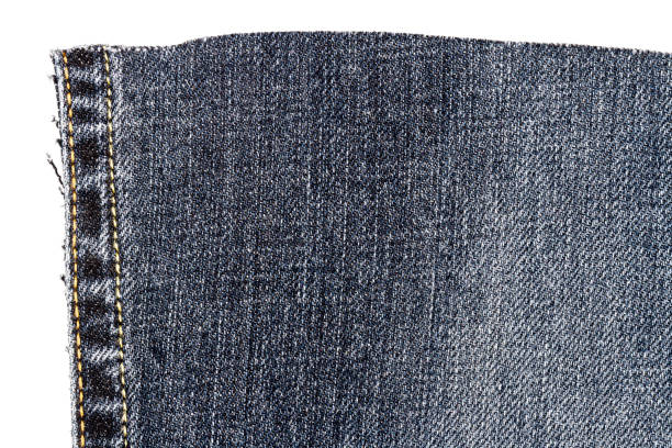 istock Piece of dark jeans fabric 1366586913