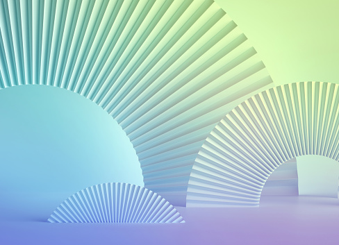 3d render, abstract pastel colorful background