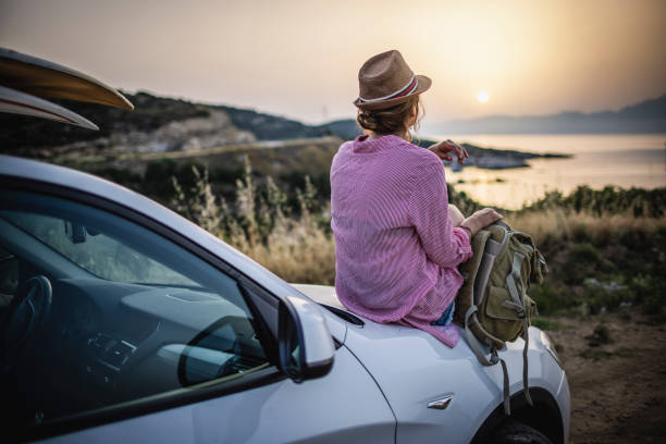 istock Woman on the road trip 1366595398