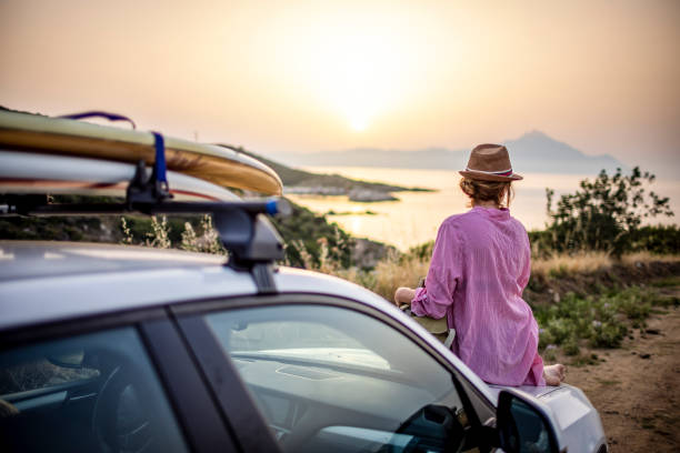 istock Woman on the road trip 1366596430