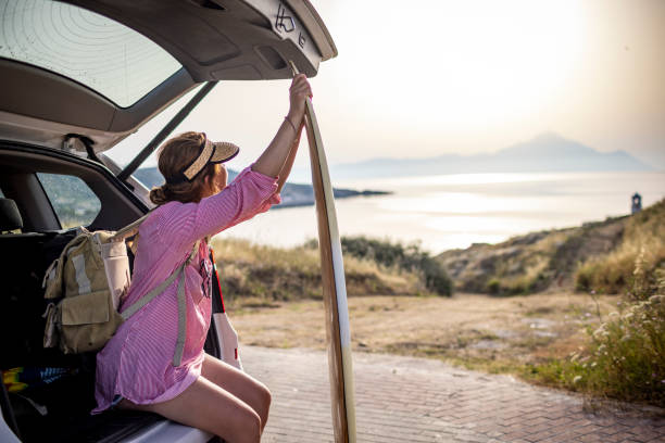istock Surfer on the summer road trip 1366597235