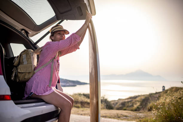 istock Surfer on the summer road trip 1366597999